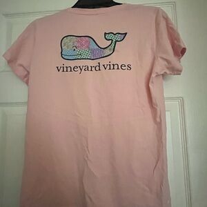 Vintage Vineyard Vines Pink Shirt with Colorful Whale